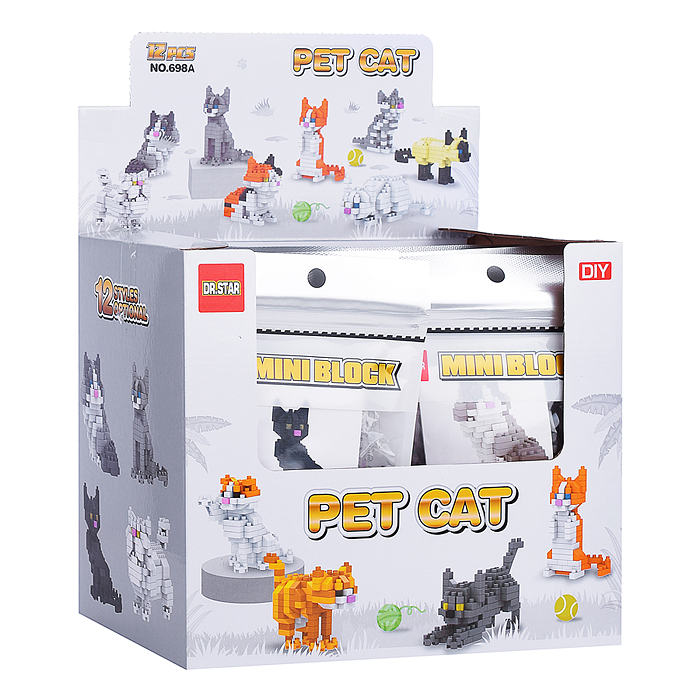 Конструктор 698A "Pet cat" в коробке