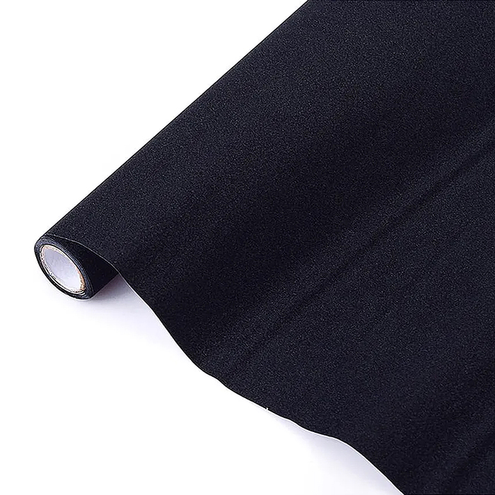 Пленка самоклеящаяся с блестками 45x300 см, черная, PP 100 мкм, в рулоне