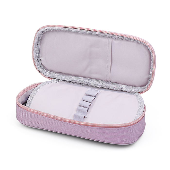 Пенал 220х90х50мм на молнии с 2 карманами и откидной планкой "Ежики" в пакете с европодвесом