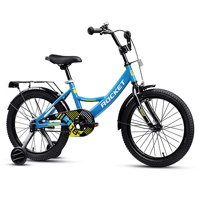 Фото к товару Велосипед 18" Rocket Gem, цвет голубой Велосипед 18" Rocket Gem, цвет голубой