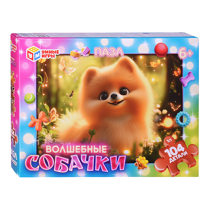 Пазлы 104 "Волшебные собачки"