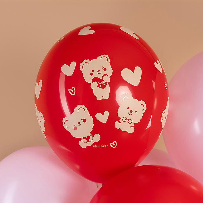 Фото к товару Шар (12''/30 см) Влюбленные мишки, Розовый/Красный, пастель, 5 ст, 25 шт. Шар (12''/30 см) Влюбленные мишки, Розовый/Красный, пастель, 5 ст, 25 шт.