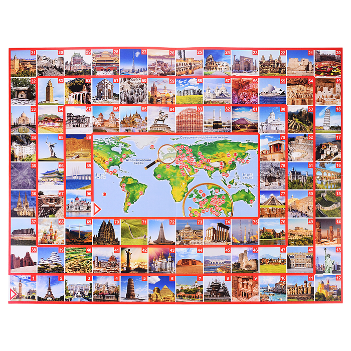 Игра настольная ходилка ФОТОвикторина "Чудеса света" (европодвес)