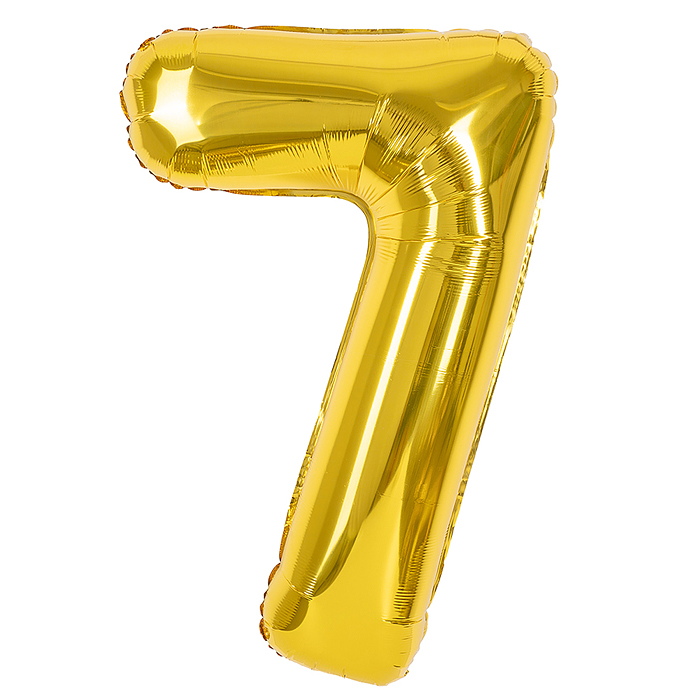 Шар (40''/102 см) Цифра, 7, Золото, 1 шт. в уп. Шар (40''/102 см) Цифра, 7, Золото, 1 шт. в уп.