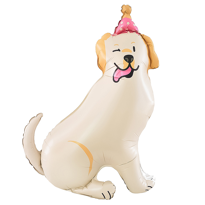 Шар 3D (38''/96 см) Лабрадор в колпачке, 1 шт. в уп. Шар 3D (38''/96 см) Лабрадор в колпачке, 1 шт. в уп.