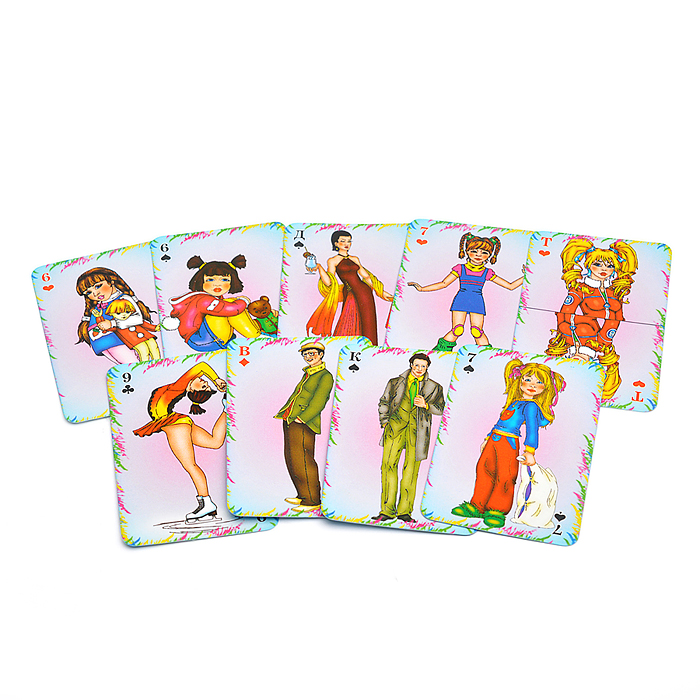 Фото к товару Карты игральные"Для девочек"5*7,5/36 к Карты игральные"Для девочек"5*7,5/36 к