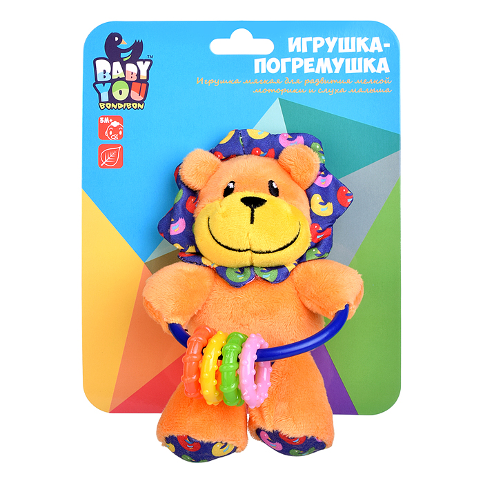 Мягкая погремушка 15 см., "Лев" CRD 19х15 см., Мягкая погремушка 15 см., "Лев" CRD 19х15 см.,