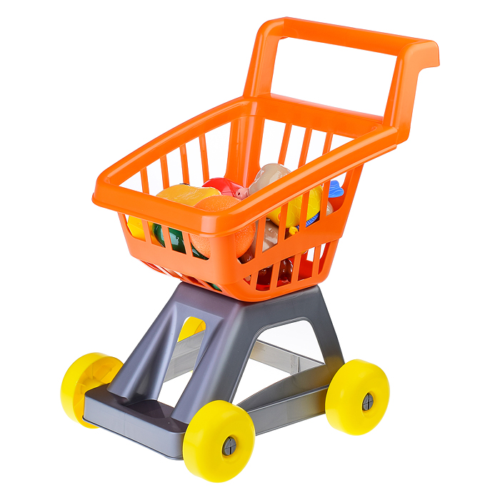 Тележка для супермаркета с продуктами