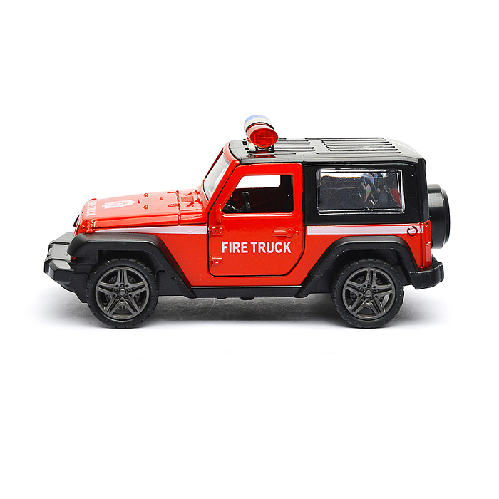 Фото к товару Красная инерционная служебная машинка Джип die-cast,1:32, открывающиеся двери Красная инерционная служебная машинка Джип die-cast,1:32, открывающиеся двери
