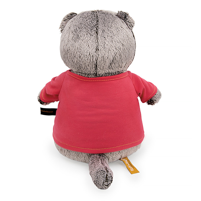 Кот Басик в лонгсливе с принтом "Супер кот"