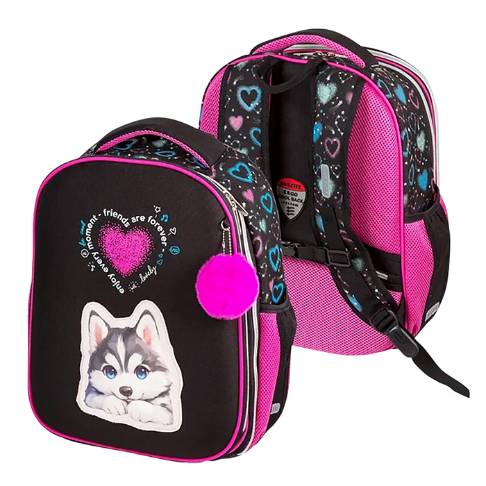Рюкзак "Choice Lite. Cute Husky" школьный жесткий 38x29x17 см (17 л) вес 800 г, 1 отделение