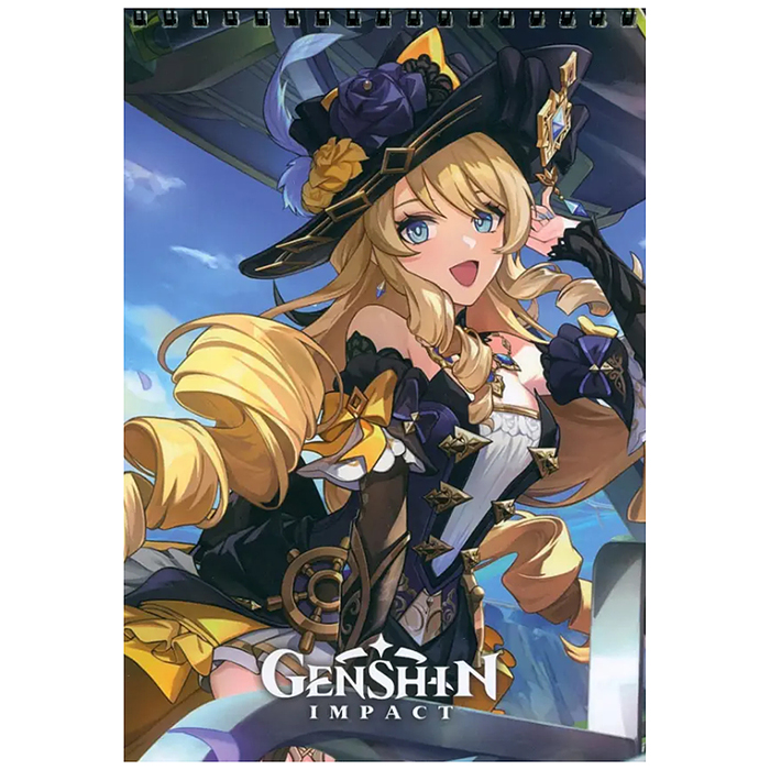 Геншин. Творческий блокнот cо стикерами A5. Игривая Навия. Геншин. Творческий блокнот cо стикерами A5. Игривая Навия.