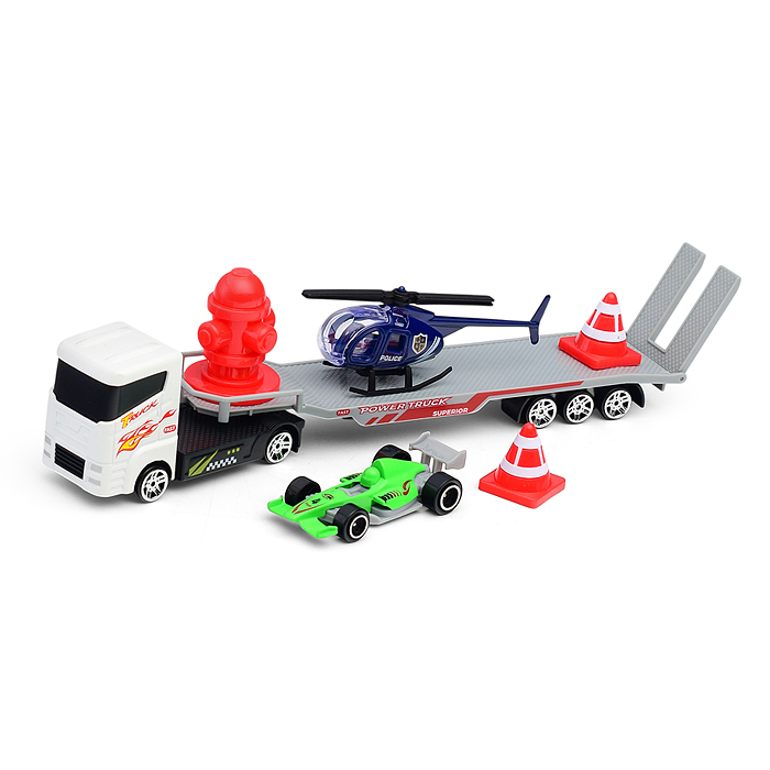 Набор транспорта G3588Z с вертолетом и гоночной машиной, в коробке