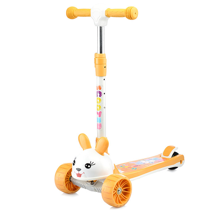 Самокат U066857Y 3-х кол., PU, желтый Самокат U066857Y 3-х кол., PU, желтый