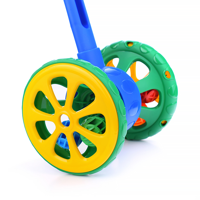 Фото к товару Каталка "Весёлые колёсики" с шариками (сине-зелёная) Каталка "Весёлые колёсики" с шариками (сине-зелёная)