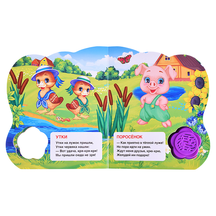 Фото к товару Домашние животные. Дружинина (1 кнопка-цветок, 3 песенки) Домашние животные. Дружинина (1 кнопка-цветок, 3 песенки)