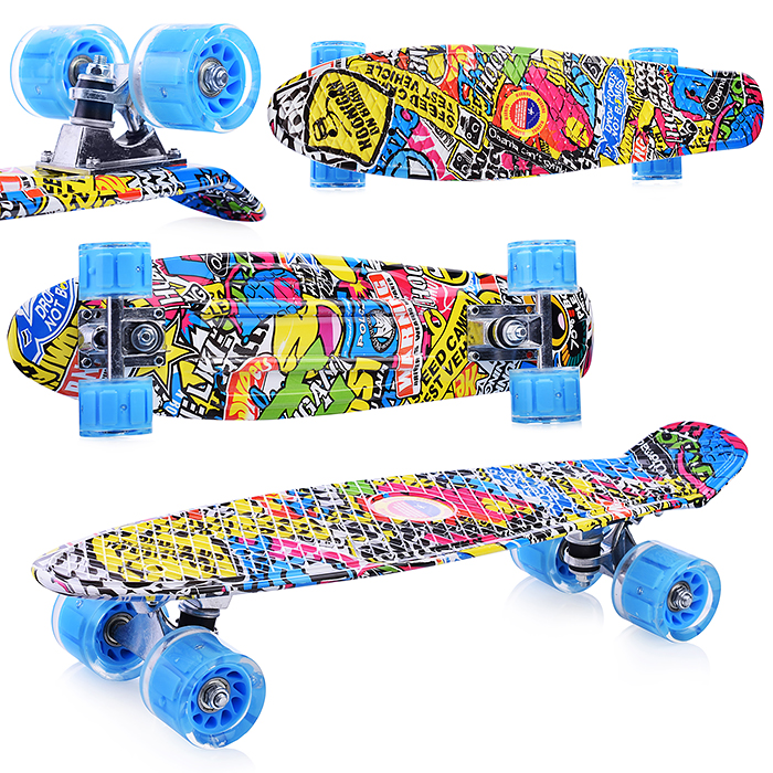 Фото к товару Скейт детский 3142SY-2, 55 см, колесо PU со светом Скейт детский 3142SY-2, 55 см, колесо PU со светом