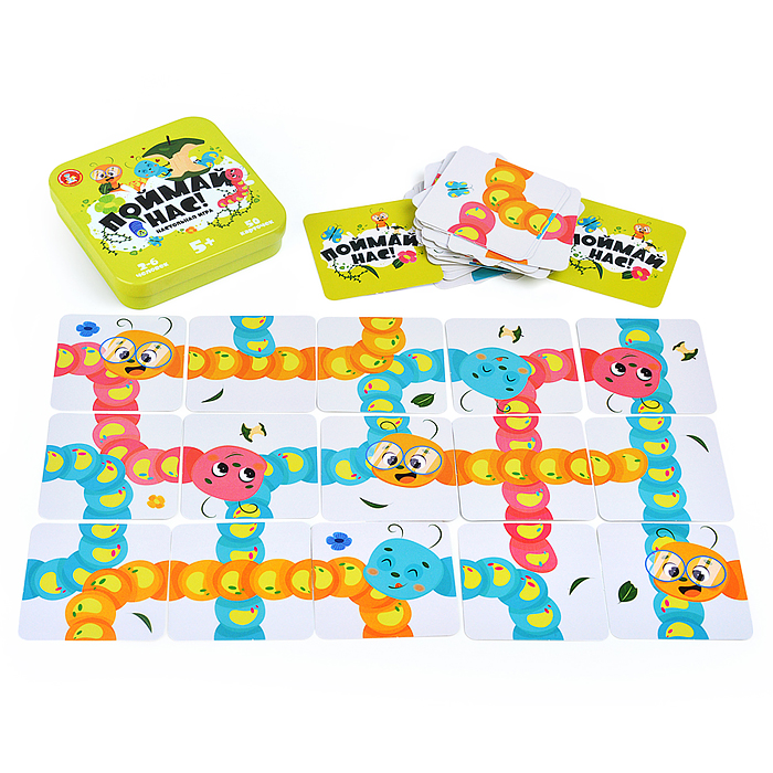 Игра настольная "Поймай нас!" (Жестяная коробочка)