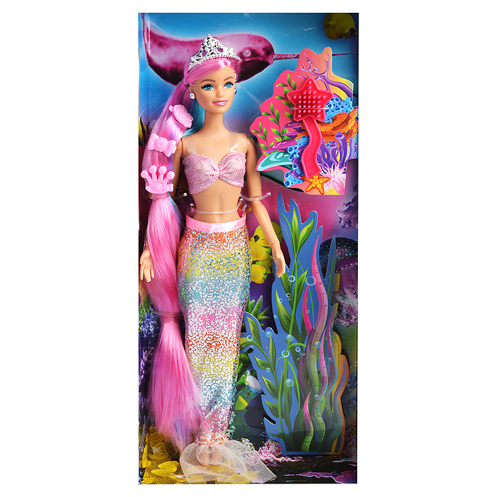 Фото к товару Кукла София 29 см. (руки и ноги сгиб., русалка, акс,) в коробке Кукла София 29 см. (руки и ноги сгиб., русалка, акс,) в коробке