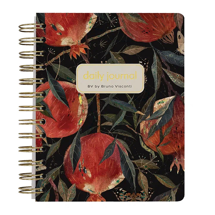 Ежедневник на золотом гребне «Cute diary» А6, BV, 136 л, "Гранат"