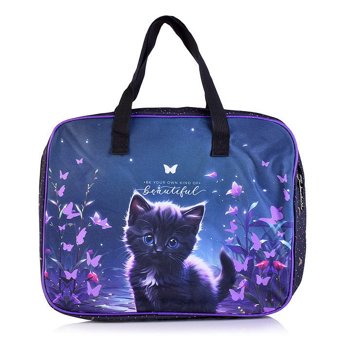 Папка для тетрадей, ИЗО и технологии "Beautiful Cat" A4 (36x28x8 см) плотный износостойкий 