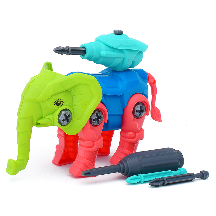 Фото к товару Конструктор 2022-10 "Мир животных" с отверткой, в пакете Конструктор 2022-10 "Мир животных" с отверткой, в пакете