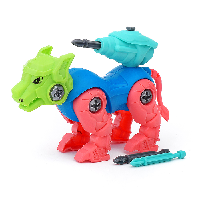 Фото к товару Конструктор 2022-10 "Мир животных" с отверткой, в пакете Конструктор 2022-10 "Мир животных" с отверткой, в пакете