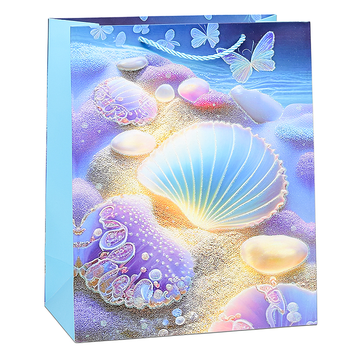 Фото к товару Пакет подарочный 00-6345 "Морская ракушка" 26х32х12 см Пакет подарочный 00-6345 "Морская ракушка" 26х32х12 см