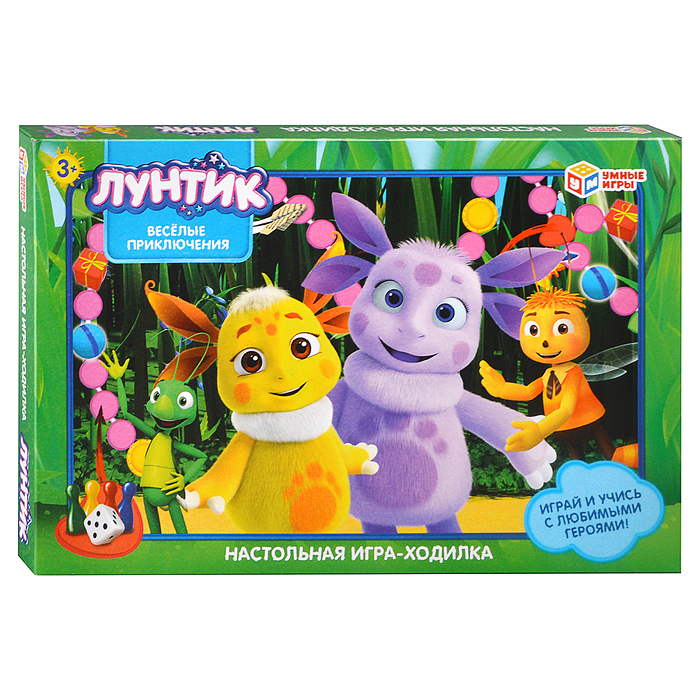 Фото к товару Лунтик. Веселые приключения. Настольная игра-ходилка. Лунтик. Веселые приключения. Настольная игра-ходилка.