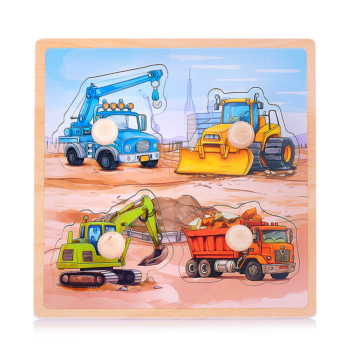 Фото к товару Пазл-вкладыш D2008 "Строительная техника" Пазл-вкладыш D2008 "Строительная техника"