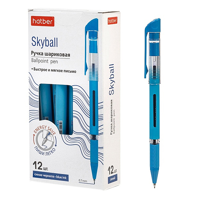 ТОP Ручка шариковая "Skyball" 0,7мм., чернила на масл.основе, 12 шт. в картонной коробке