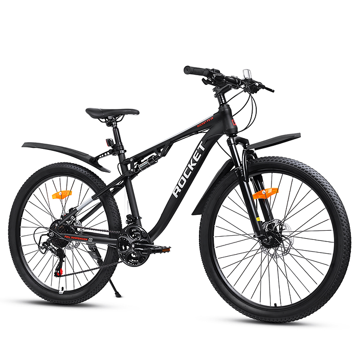 Фото к товару Велосипед 26" Rocket FS, цвет черный, размер 19" Велосипед 26" Rocket FS, цвет черный, размер 19"