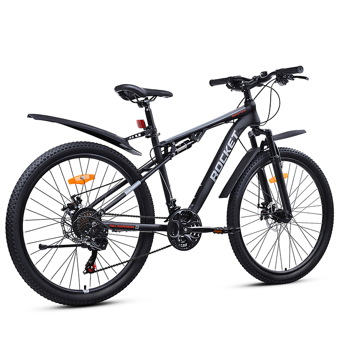 Фото к товару Велосипед 26" Rocket FS, цвет черный, размер 19" Велосипед 26" Rocket FS, цвет черный, размер 19"