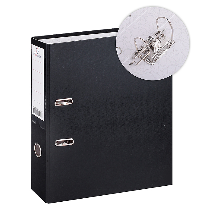 Папка с арочным механизмом A4 75 мм, покрытие PVC, собранная, c металлической окантовкой н