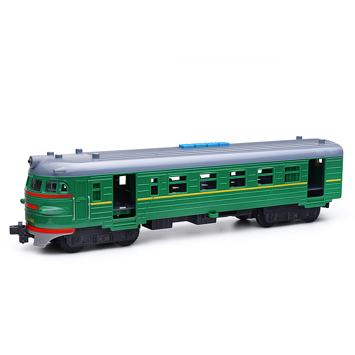 Фото к товару Модель пластик свет-звук Электричка 30 см, 4 кнопки, инерц, зелен Модель пластик свет-звук Электричка 30 см, 4 кнопки, инерц, зелен