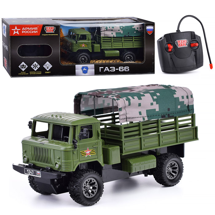 Машина р/у ГАЗ 66 Армия России, 25 см, свет, зеленая Машина р/у ГАЗ 66 Армия России, 25 см, свет, зеленая