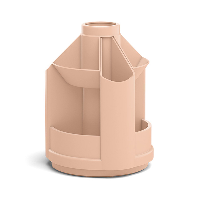 Подставка настольная вращающаяся пластиковая Mini Desk, Powder, розовая