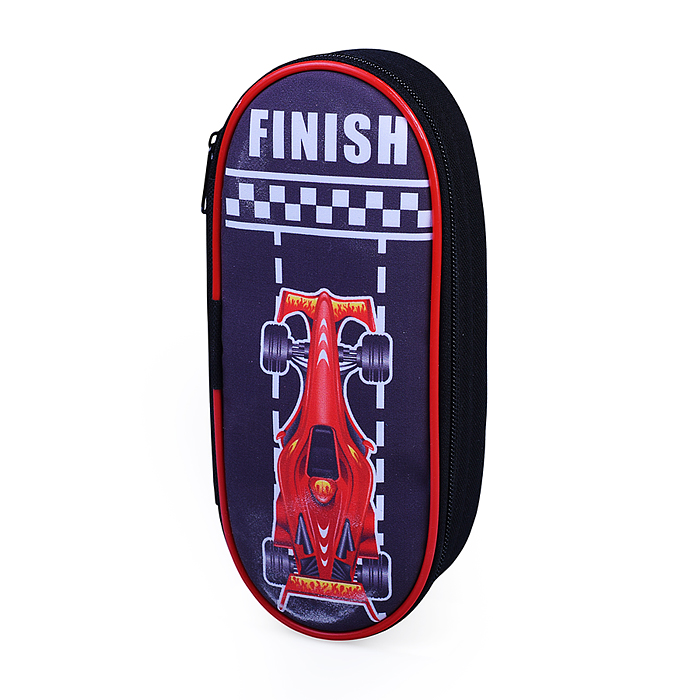 Пенал-косметичка объемный, жесткий, печать на ткани 210/85/50 "Финиш" 2025 