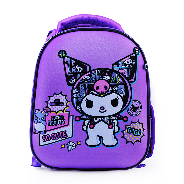 Рюкзак каркасный "Kuromi" формованный из полимеров, материал: нейлон, полиэстер, полноцветная 