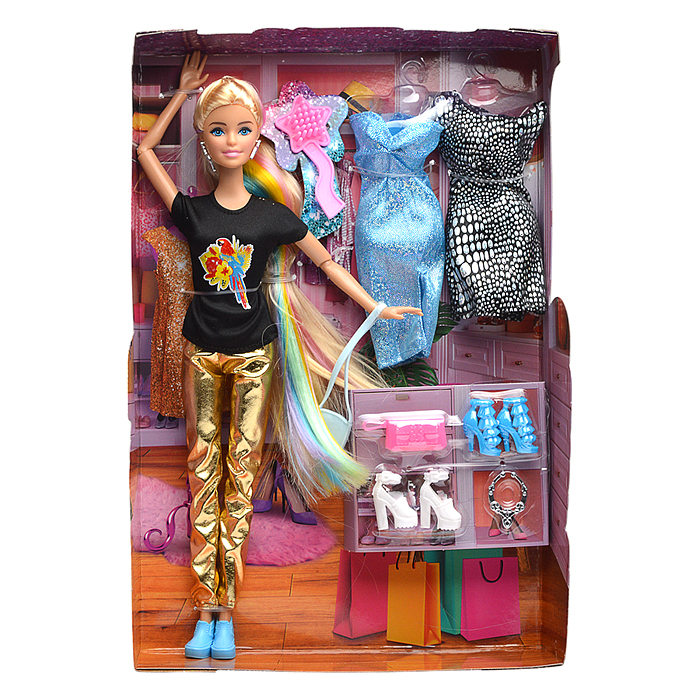 Кукла София, 29 см, (руки и ноги сгибаются, в комплекте 2 платья и аксесс.) в коробке