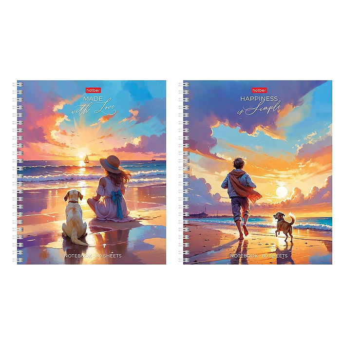 Тетрадь 80л. линия "В хорошей компании" А5ф, на гребне