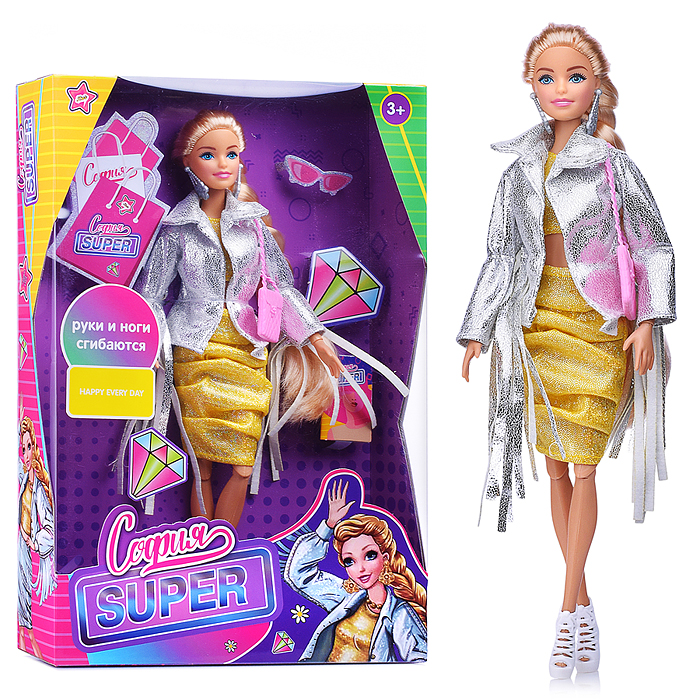 Кукла София 29см, (руки и ноги сгиб.,) в коробке