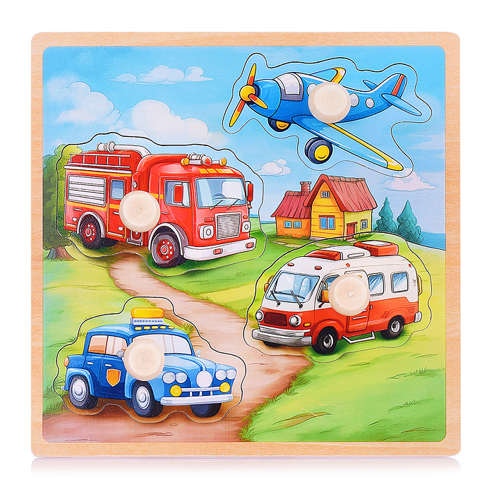 Фото к товару Пазл-вкладыш D2012 "Важный транспорт" Пазл-вкладыш D2012 "Важный транспорт"