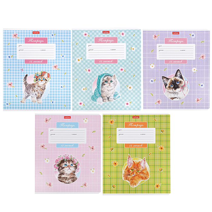 Тетрадь 12л клетка "Котики бывают разными" Тетрадь 12л клетка "Котики бывают разными"