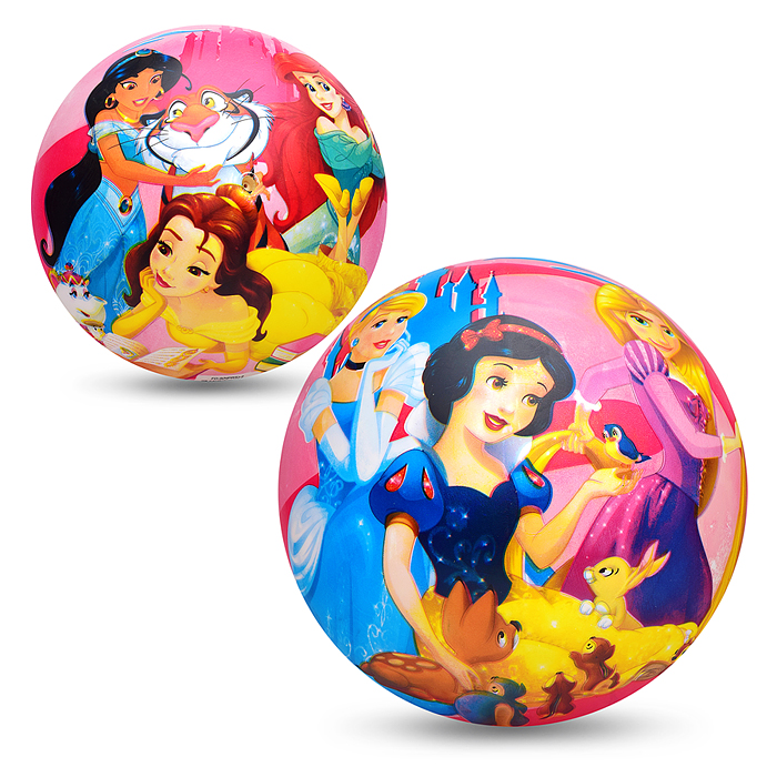 Мяч пвх 23 см "Принцессы" полноцвет, в сетке 