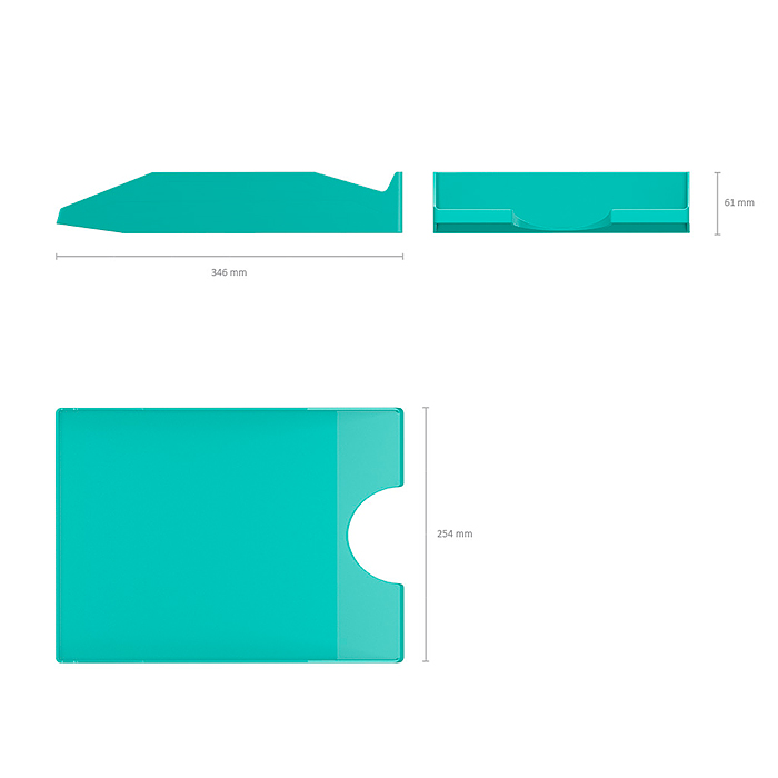 Набор из 2 пластиковых лотков для бумаг Office, Pastel Mint, мятный и розовый