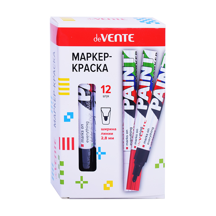 Фото к товару Маркер-краска чёрная, круглый алюминиевый корпус, с клипом, нитро-основа, пулевидный наконечник, 2,8 Маркер-краска чёрная, круглый алюминиевый корпус, с клипом, нитро-основа, пулевидный наконечник, 2,8