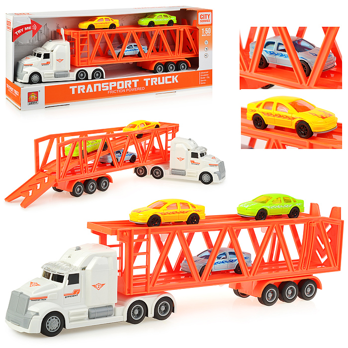 Машина WY782B "Автовоз" с машинками 1:50 (свет, звук) в коробке Машина WY782B "Автовоз" с машинками 1:50 (свет, звук) в коробке