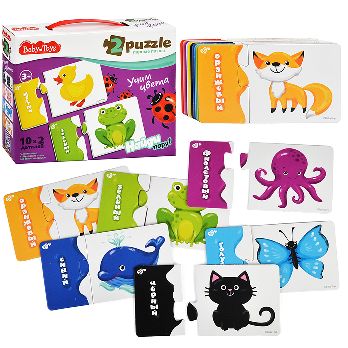 Пазлы макси парные "Учим цвета" BABY TOYS Пазлы макси парные "Учим цвета" BABY TOYS