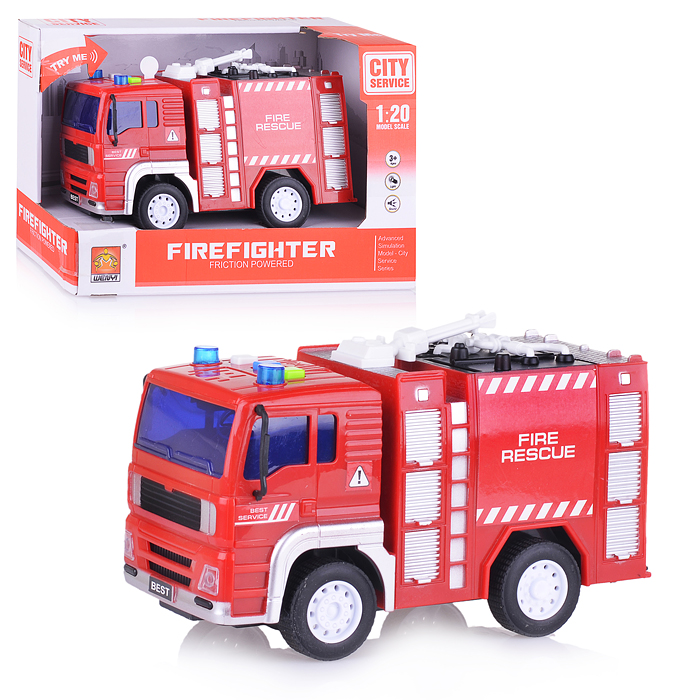 Машина WY551A "Пожарная" 1:20 (свет, звук) в коробке Машина WY551A "Пожарная" 1:20 (свет, звук) в коробке